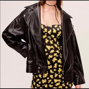 For love and lemons oversized leather jacket